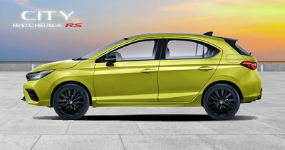 Warna Electric Lime Metallic Two Tone Honda City Hatchback RS